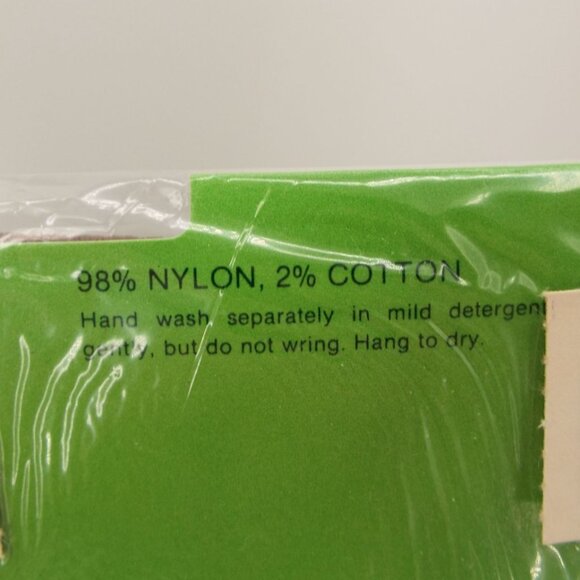 Vintage Pair Round the Clock Pretty Panty Satin Taupe Reinforced Toe Pantyhose - Picture 6 of 6